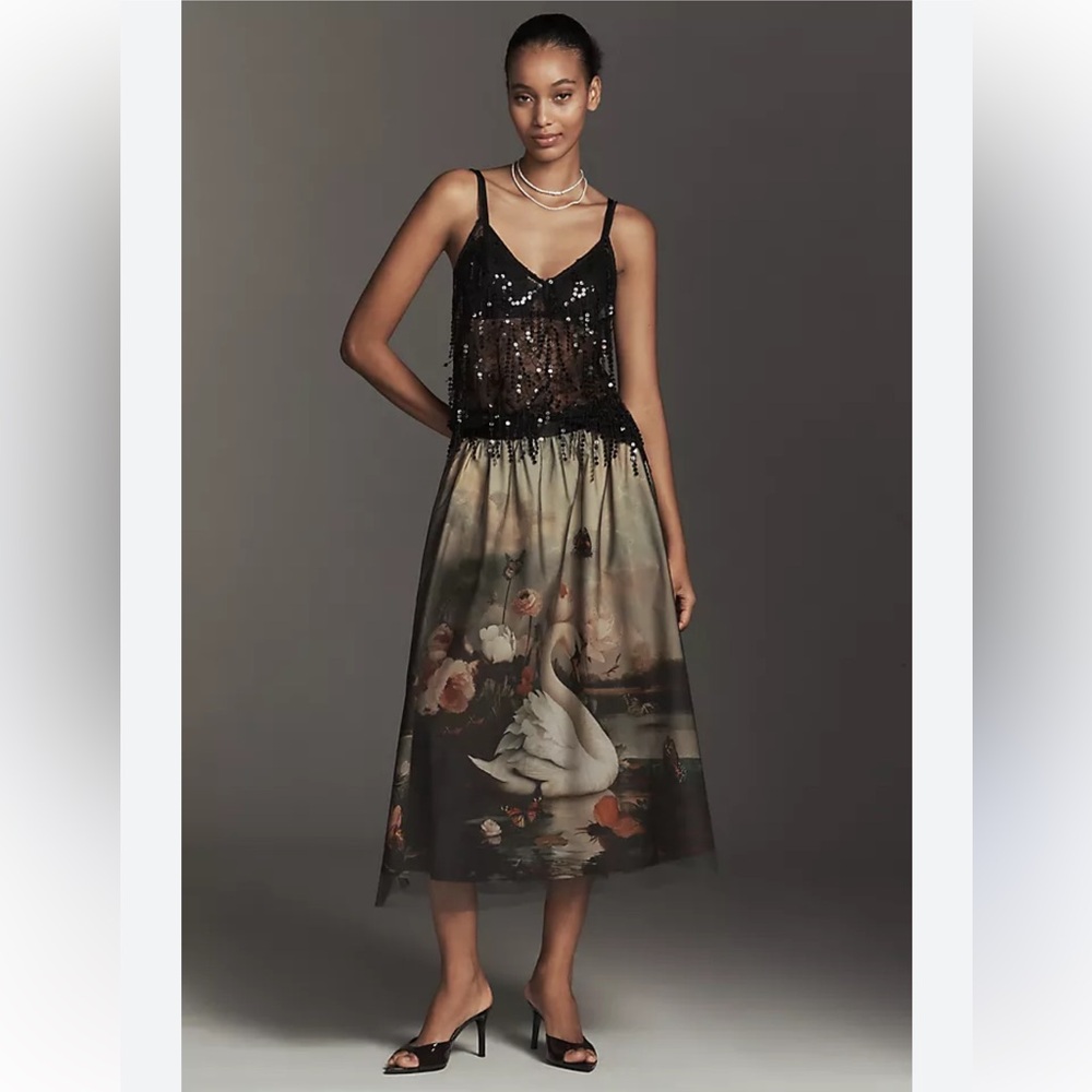 Anthropologie Wondernight Midi Skirt - Size XS - BNWT